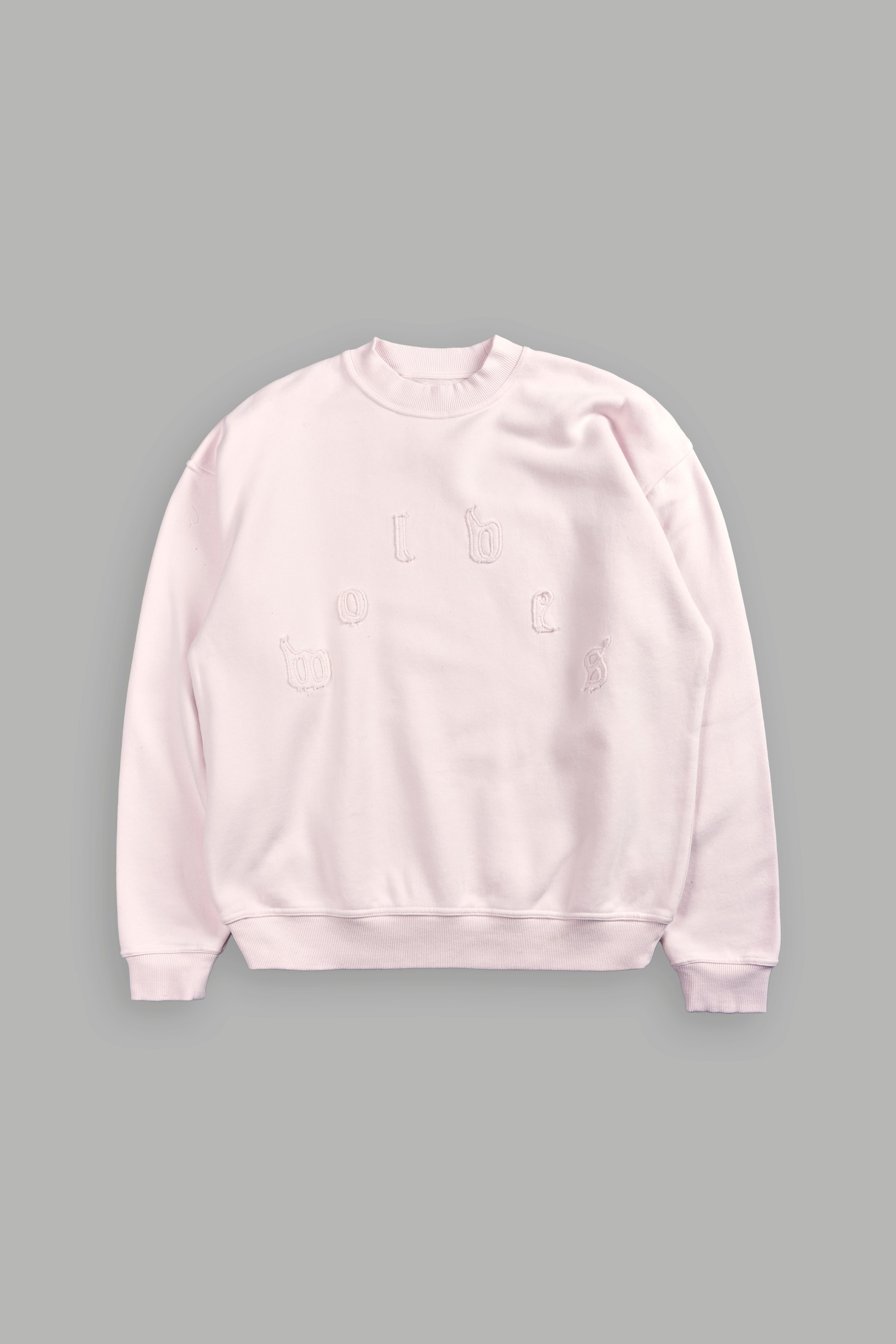 Pyramid Wolves Applique London Crewneck in Blush Pink — imagem 7
