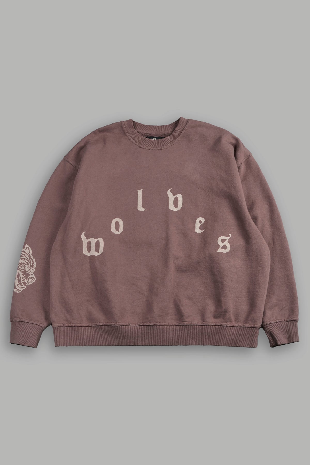 Forever Our Core Grunge Distressed Oversized London Crewneck In Mojave Brown - imagem 1
