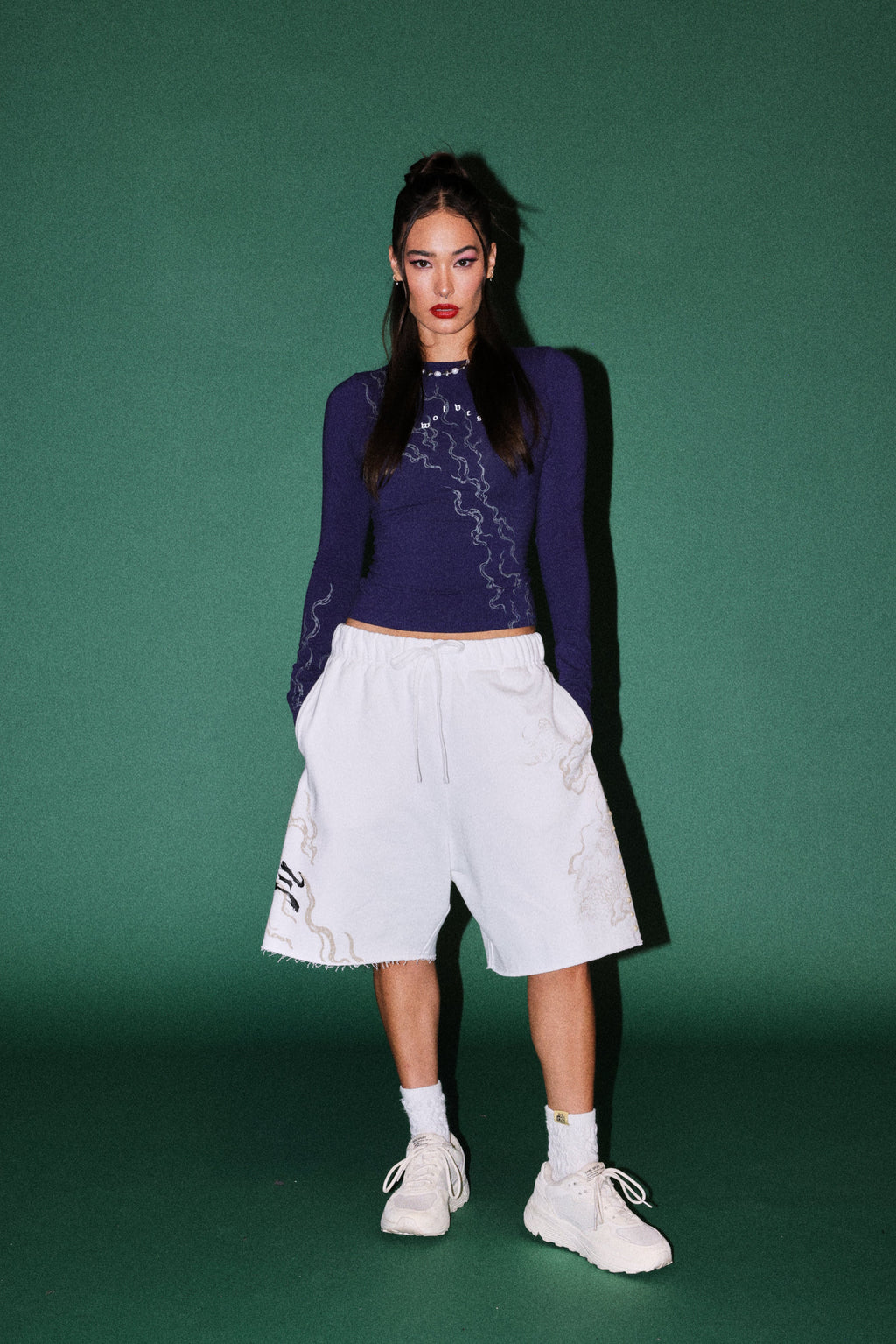 Infernal Pyramid Eden Ls Tee in Royal Navy — imagem 3