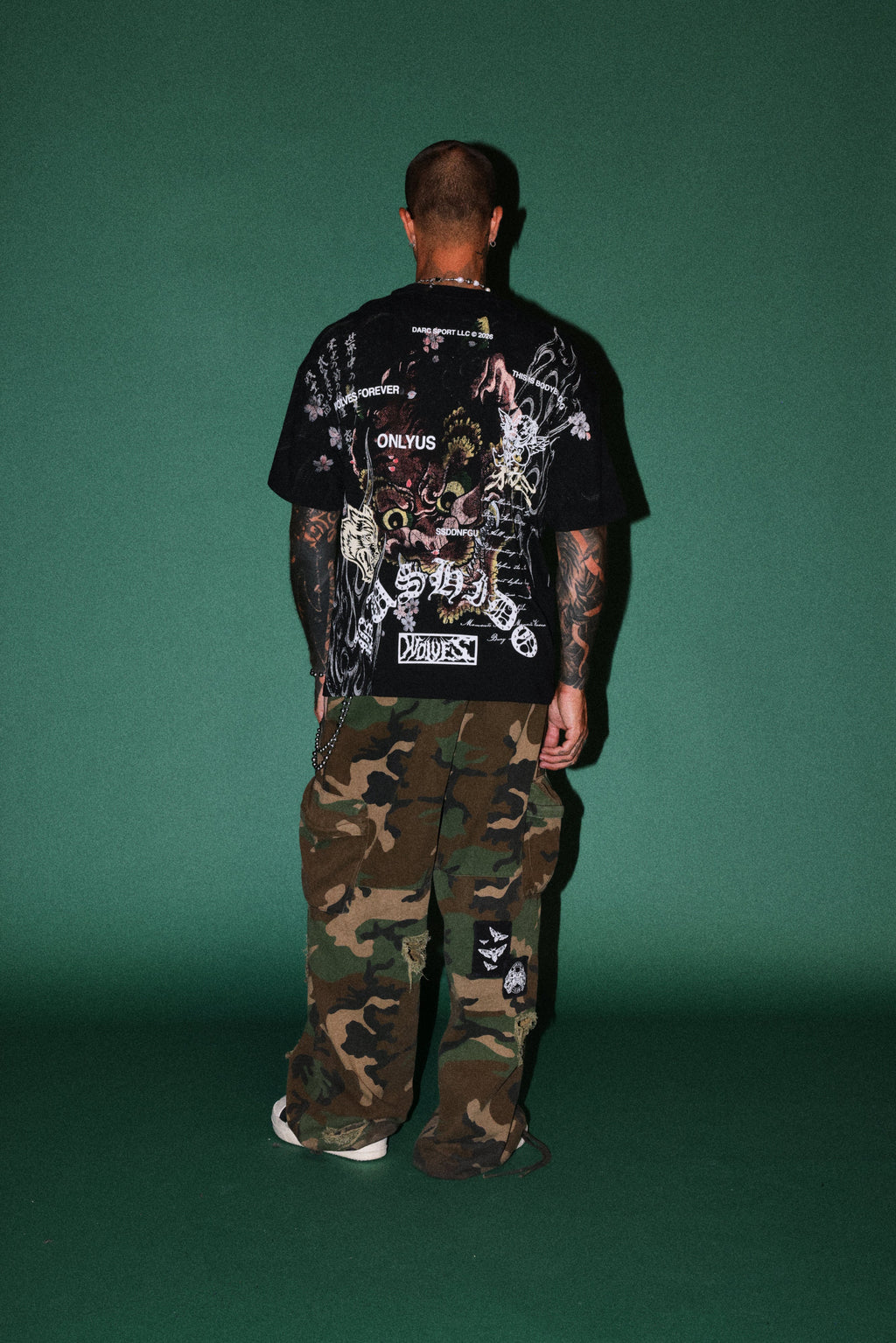Shutendoji Premium Oversized Tee in Black — imagem 6