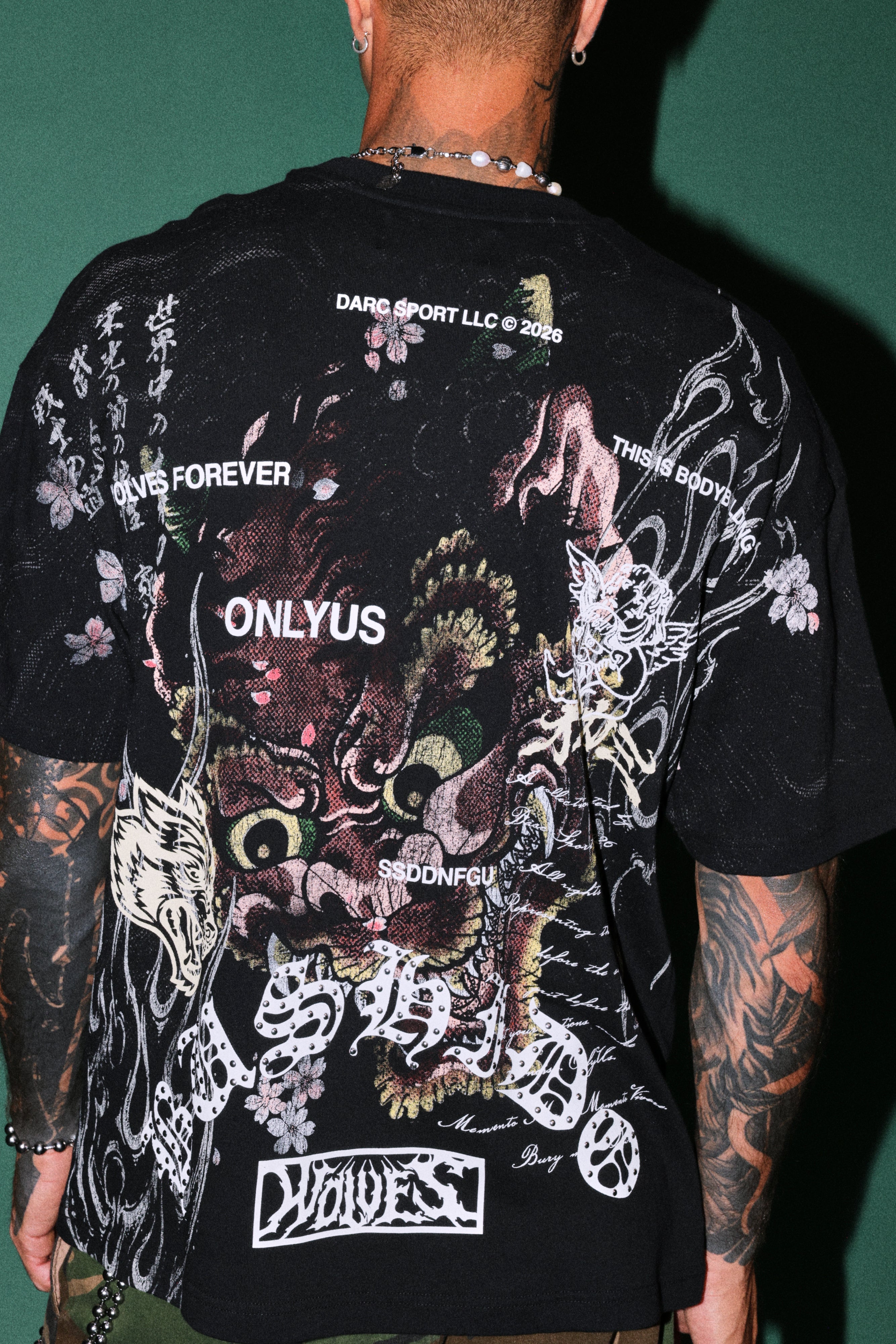 Shutendoji Premium Oversized Tee in Black — imagem 8
