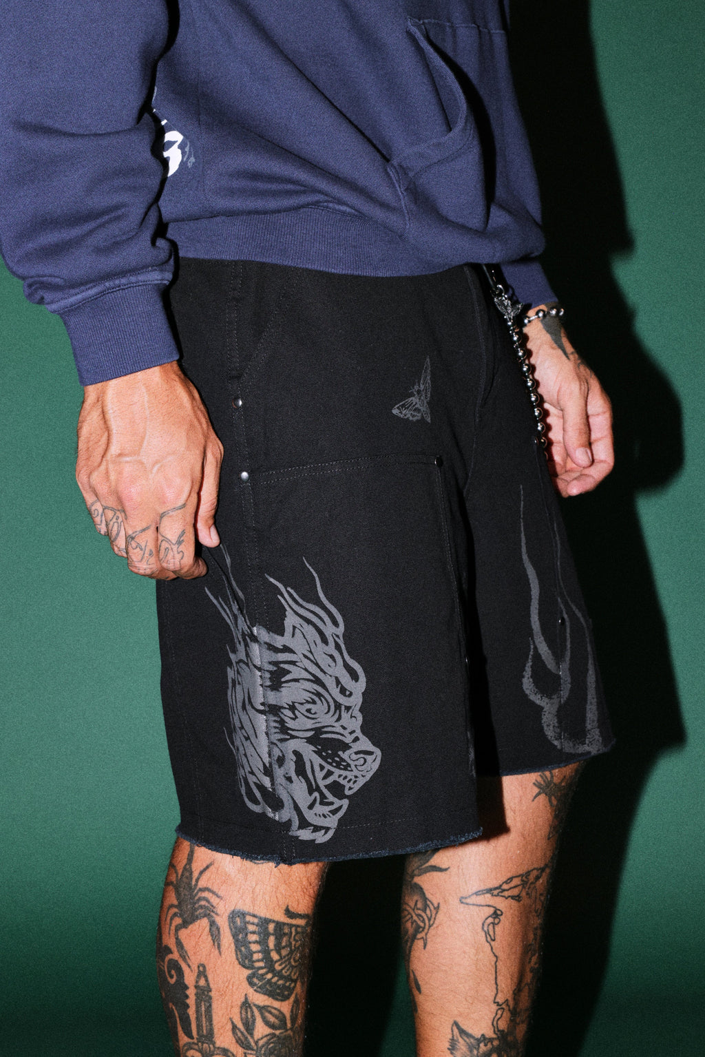 The Eagle & The Oni Hoffa Shorts in Black — imagem 7