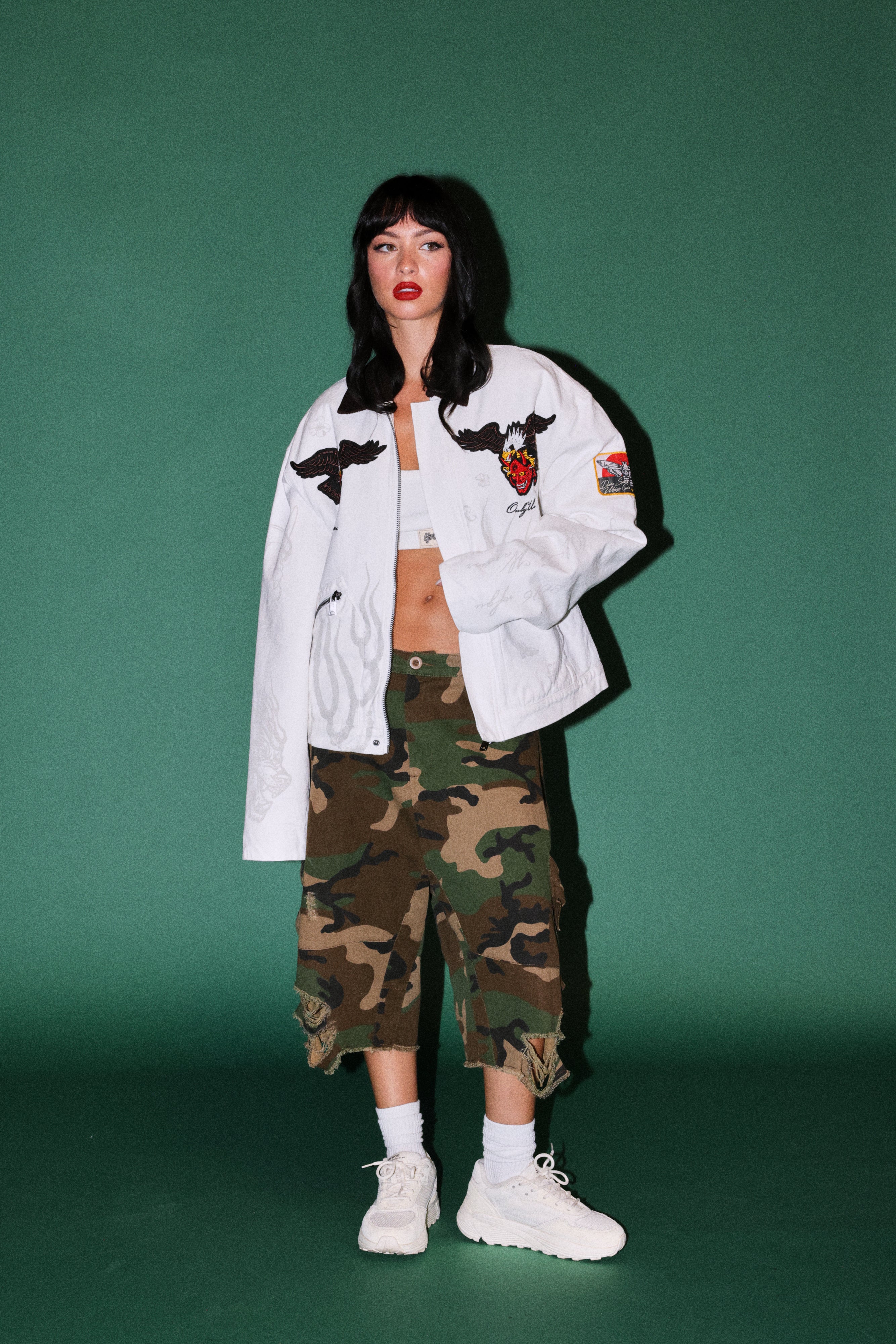 The Eagle & The Oni Earl Jacket in Cream — imagem 5