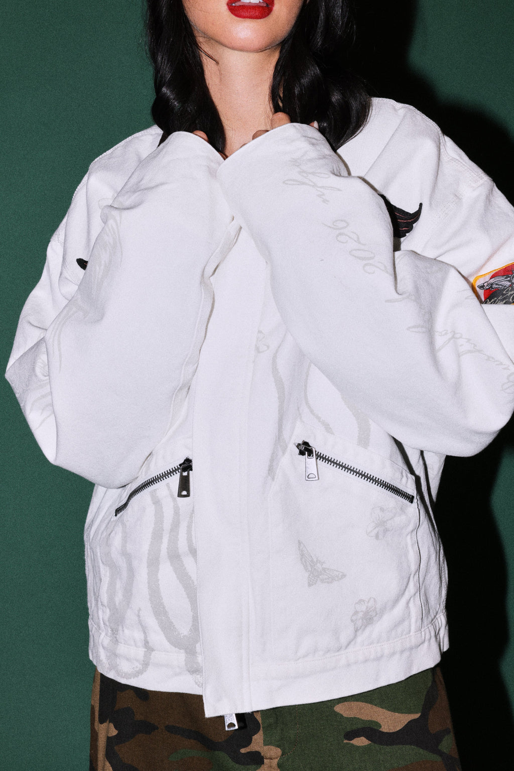 The Eagle & The Oni Earl Jacket in Cream — imagem 7