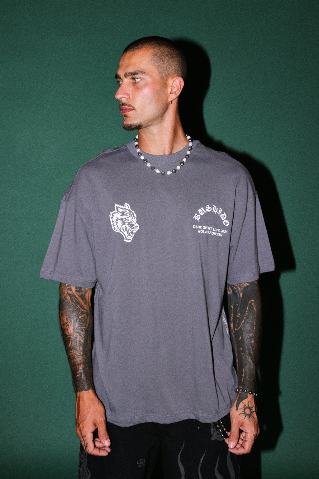 Shutendoji Premium Oversized Tee in Slate Gray — imagem 2
