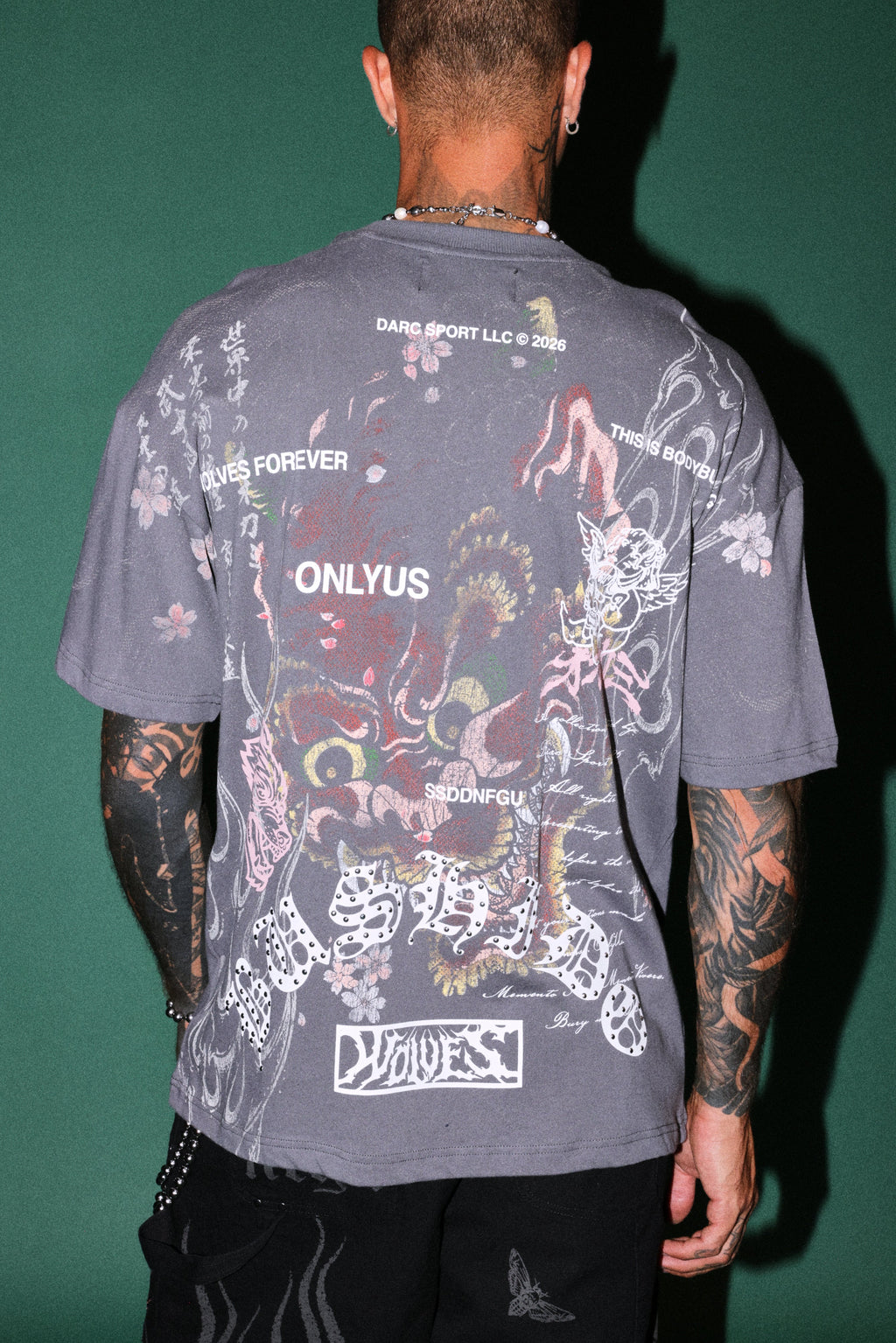 Shutendoji Premium Oversized Tee in Slate Gray — imagem 6