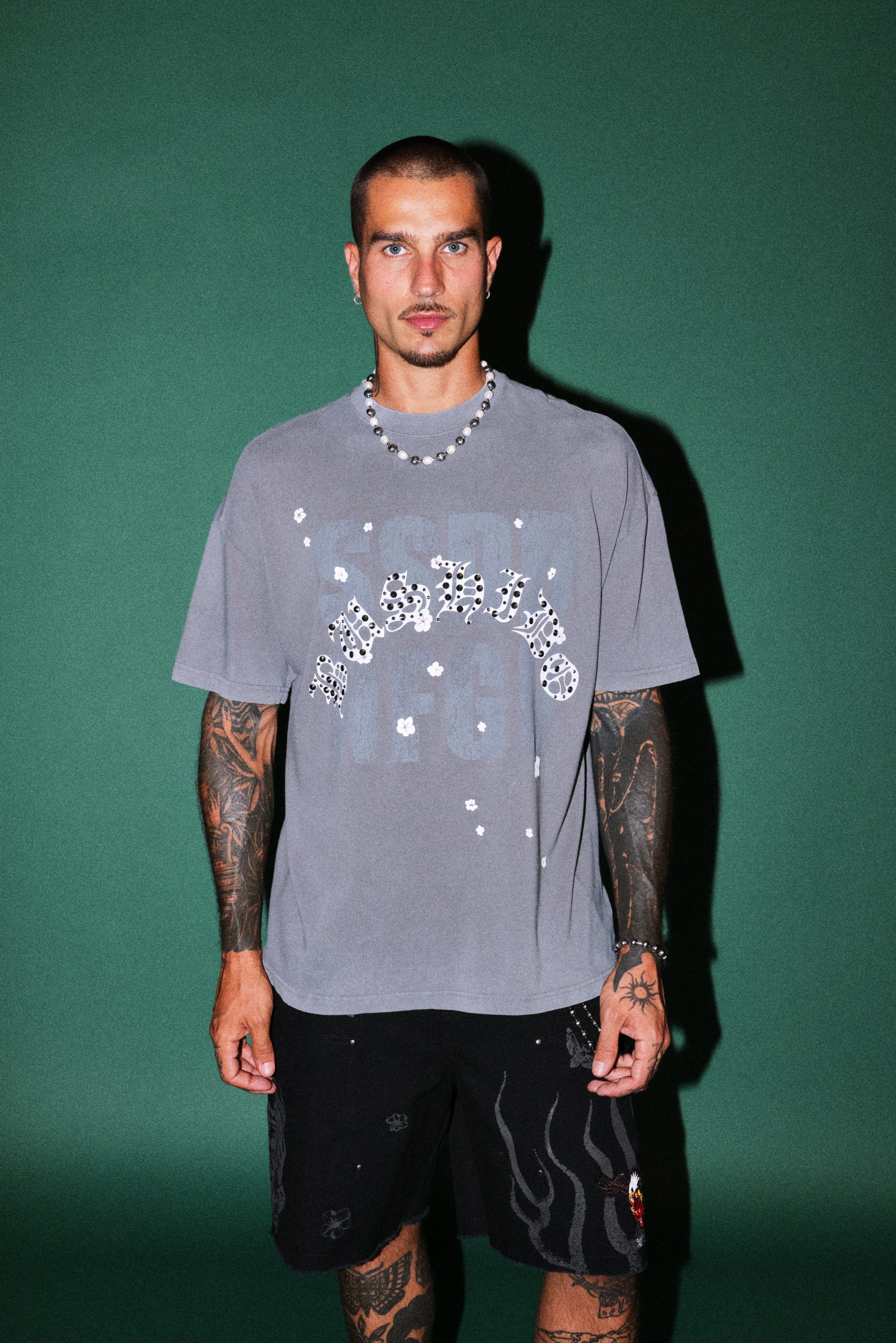 Ssddnfgu Bushido Premium Oversized Tee in Slate Gray — imagem 2