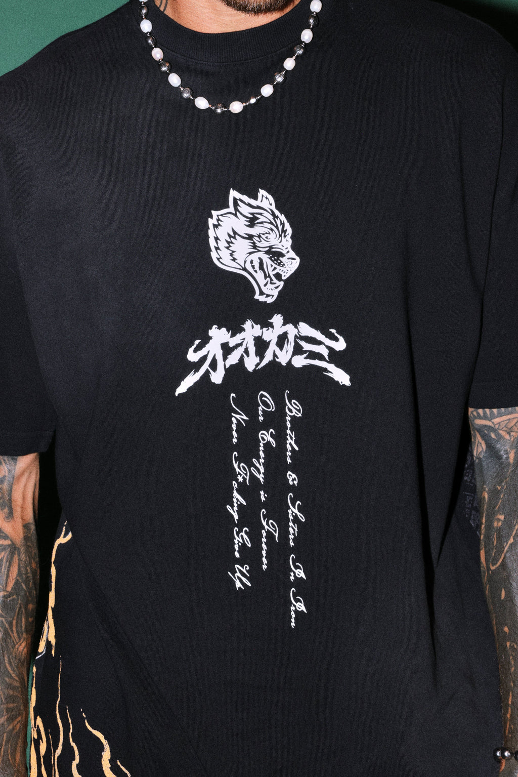 Darc Yokai Premium Oversized Tee in Black Sun Fade — imagem 5