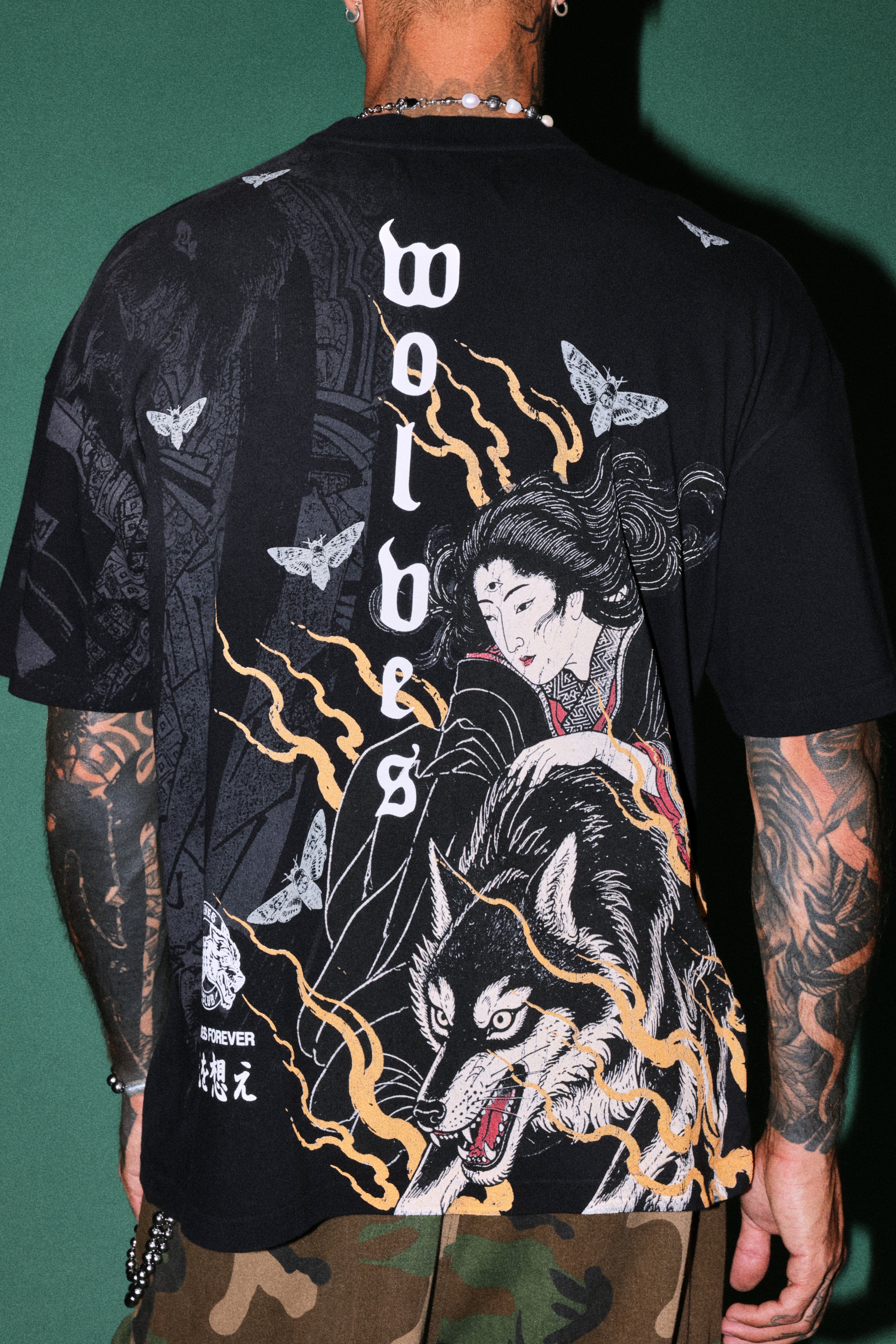 Darc Yokai Premium Oversized Tee in Black Sun Fade — imagem 6