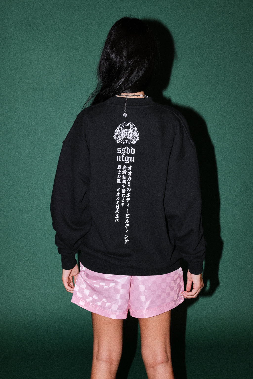 Sakura Core London Crewneck in Black — imagem 2