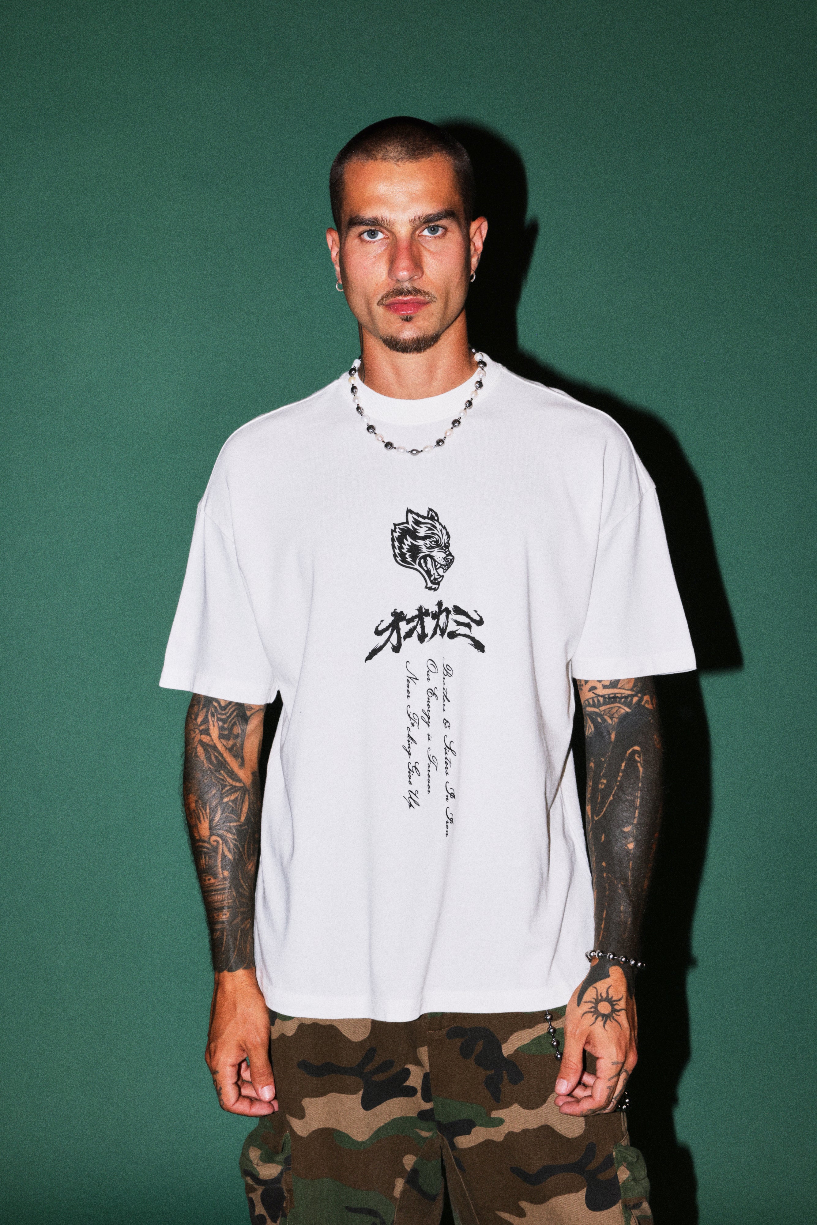 Darc Yokai Premium Oversized Tee in Cream — imagem 2