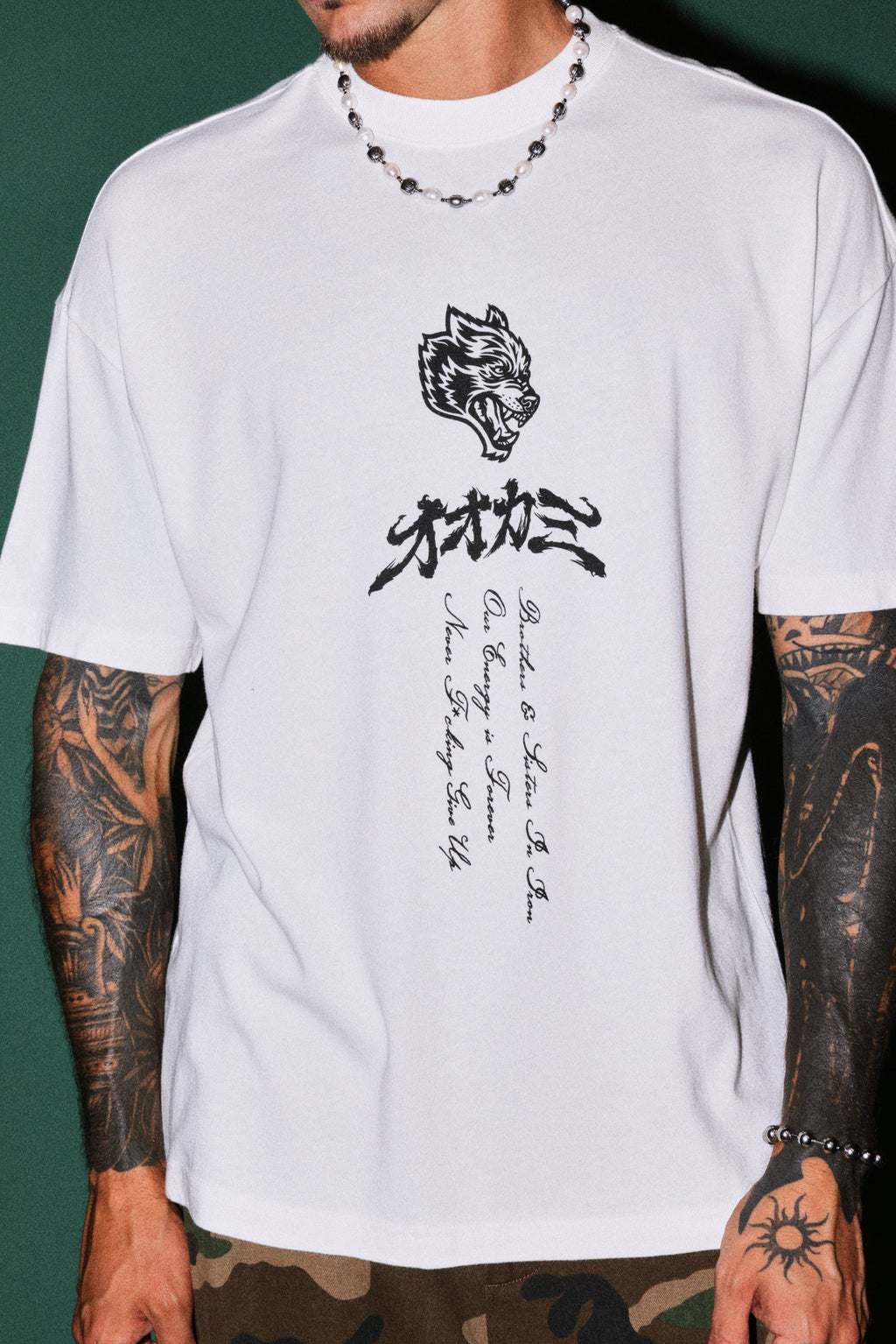 Darc Yokai Premium Oversized Tee in Cream — imagem 5