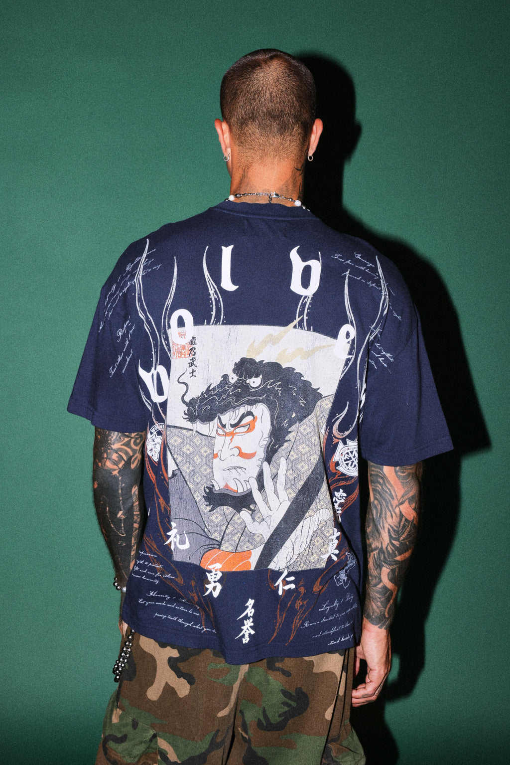The Warrior Code Premium Oversized Tee in Navy — imagem 4