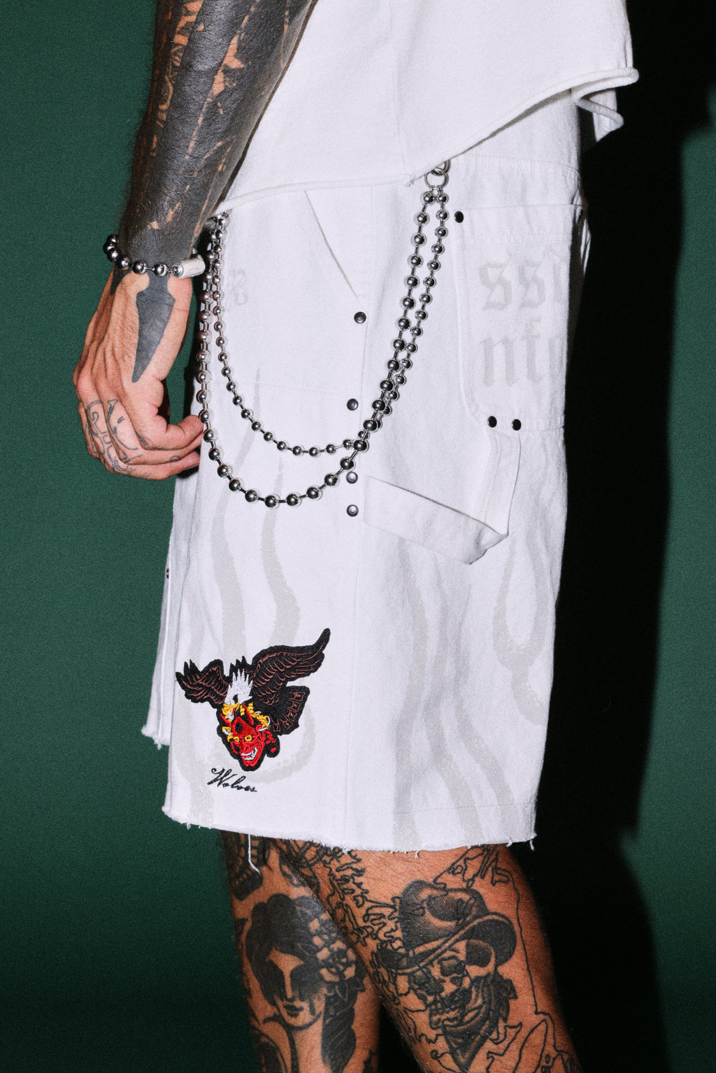 The Eagle & The Oni Hoffa Shorts in Cream — imagem 6