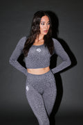 "Chloe" L/S Seamless Top in Cheetah — imagem 1