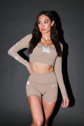 Marked L/S Jade "Energy" Top in Taupe — imagem 1