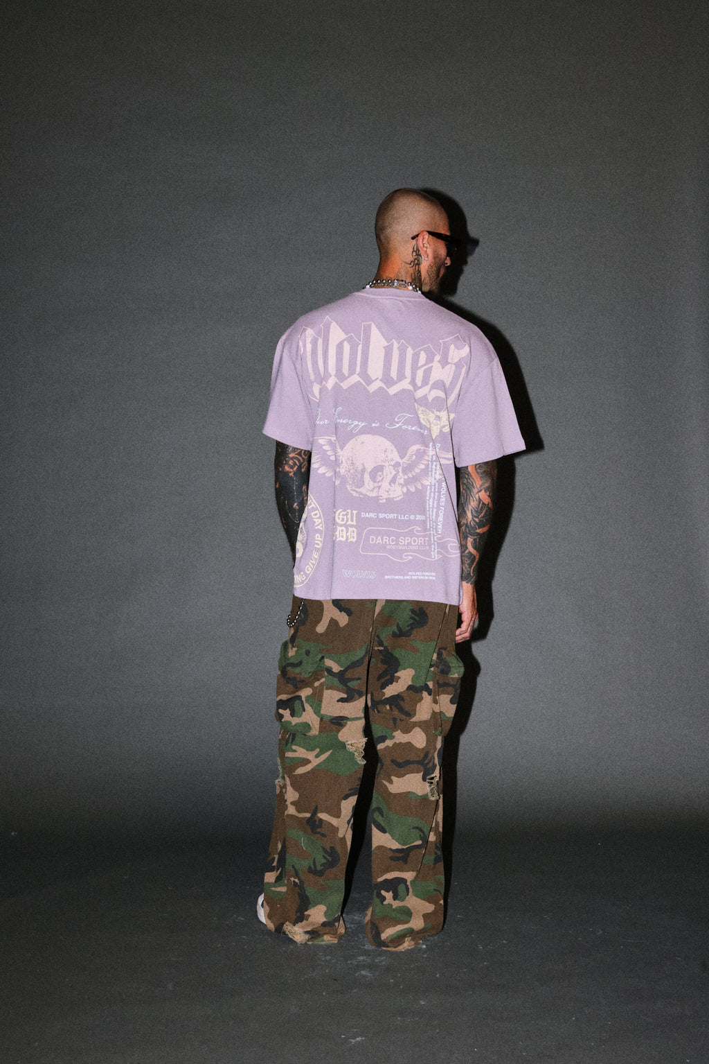 Free Will V2 Premium Oversized Tee in Purple Smoke — imagem 6
