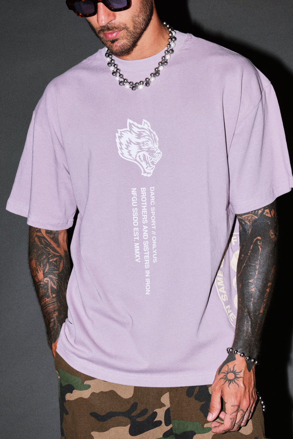 Free Will V2 Premium Oversized Tee in Purple Smoke — imagem 7