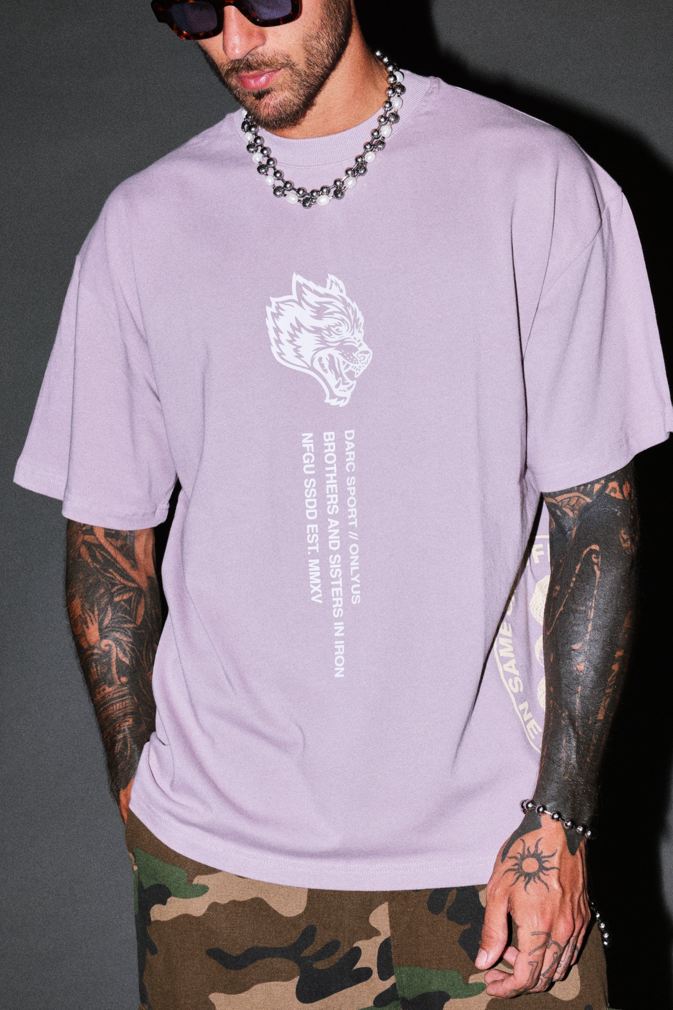Free Will V2 Premium Oversized Tee in Purple Smoke — imagem 7