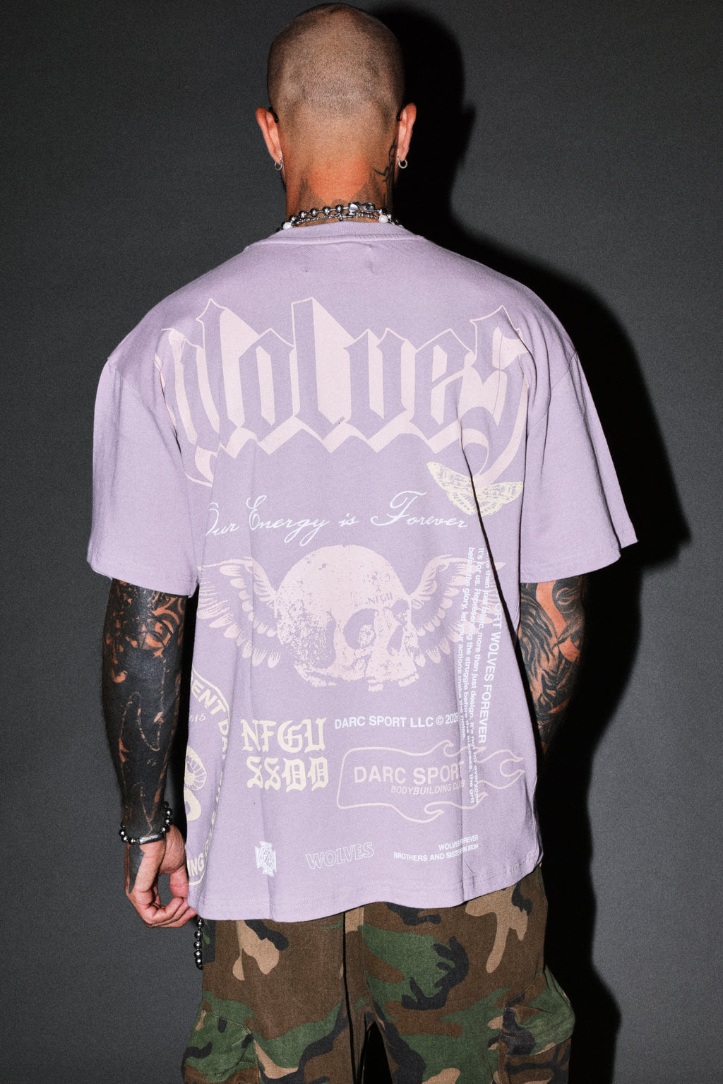 Free Will V2 Premium Oversized Tee in Purple Smoke — imagem 8