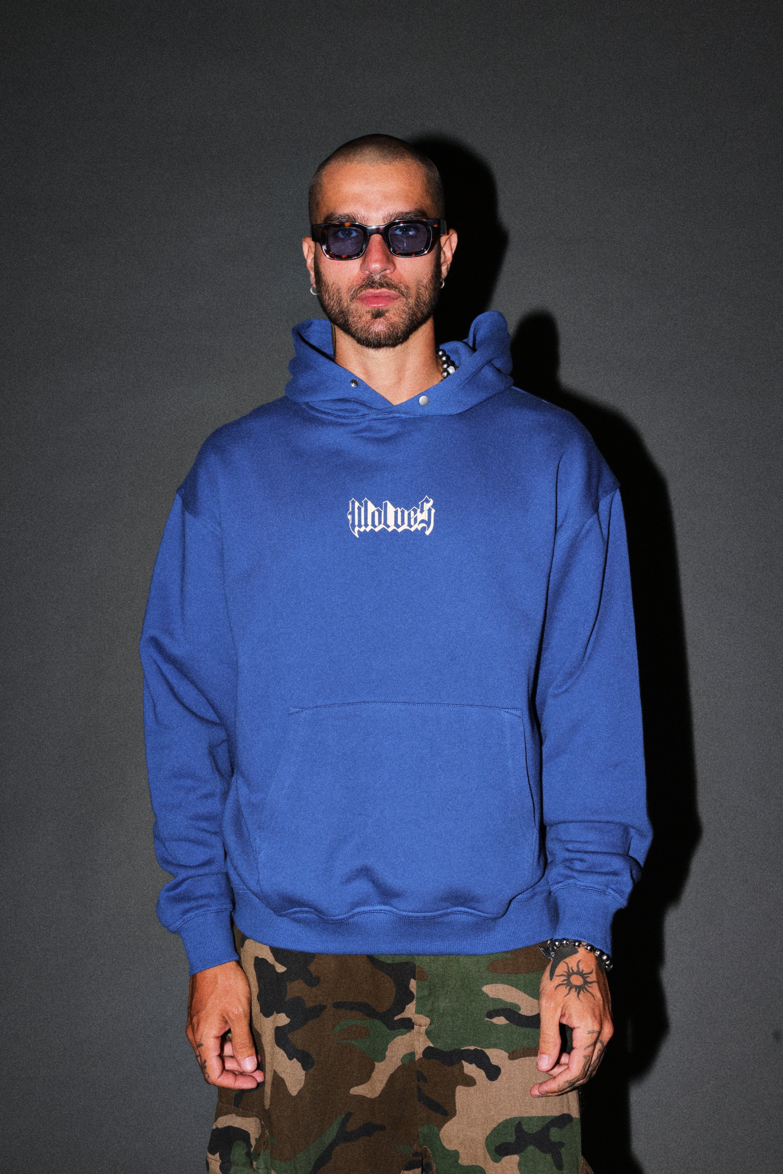 Ssddnfgu Hesh Pierce Hoodie in Darc Cobalt — imagem 2