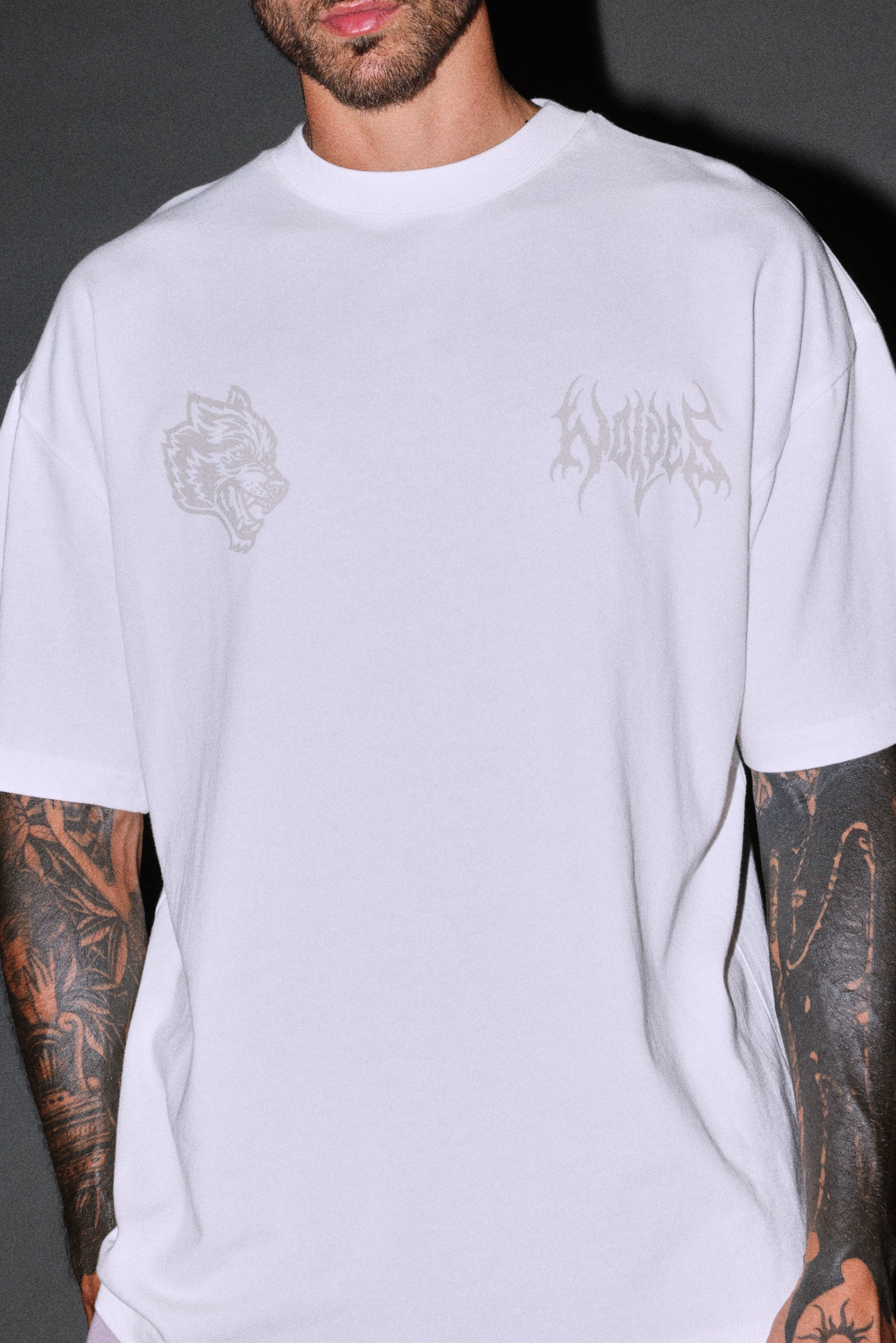 Hesh Core V2 Premium Oversized Tee in Cream — imagem 6