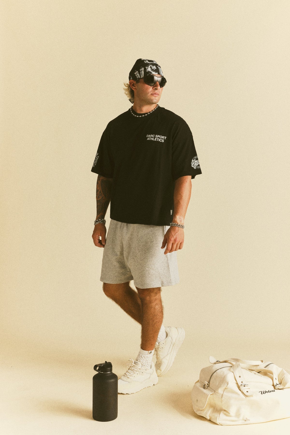 Forever Mark Premium Box Cut Tee in Black Sun Fade — imagem 3