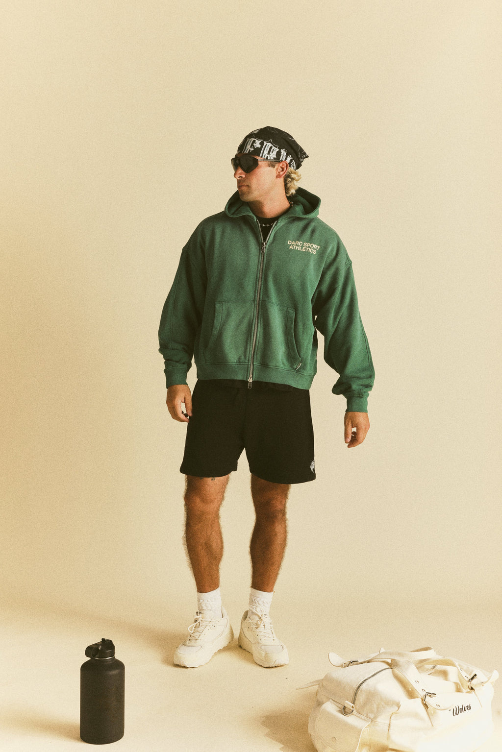 "Darco" Double Zip Hoodie in Sierra Pine Sun Fade — imagem 3