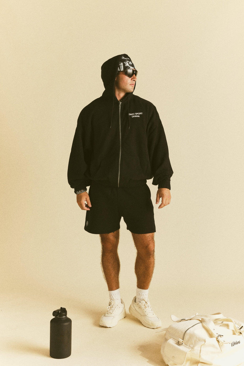 Darc Sport Ohana "Chambers" Zip Hoodie in Black — imagem 5