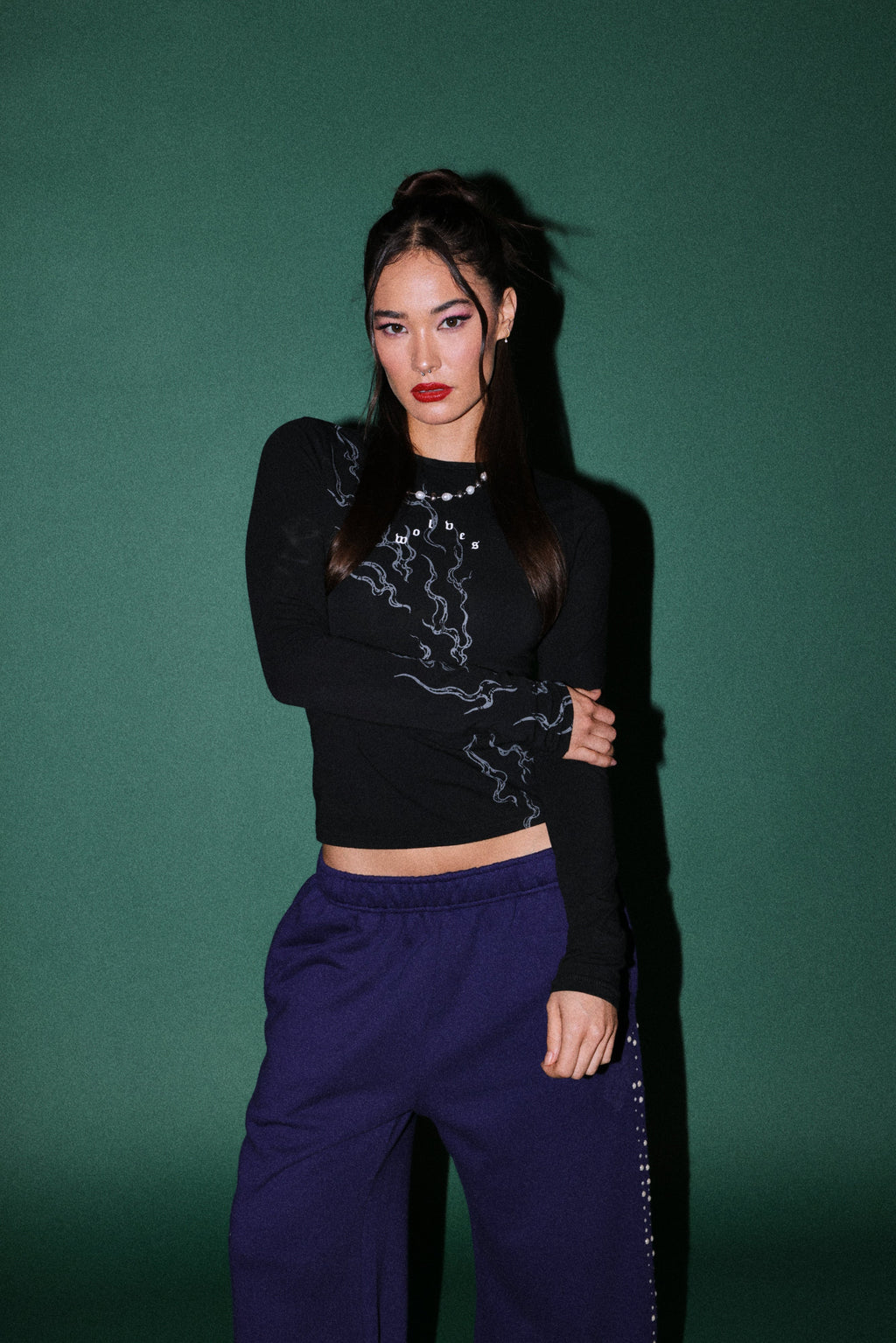 Infernal Pyramid Eden Ls Tee in Black — imagem 1
