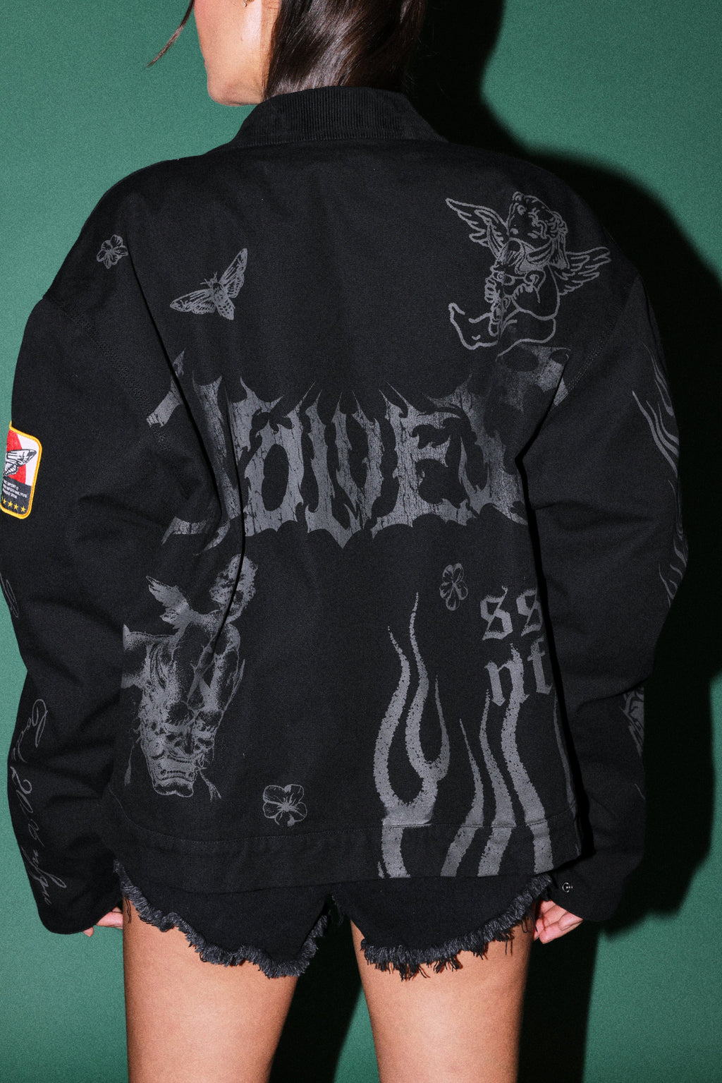 The Eagle & The Oni Earl Jacket in Black — imagem 24