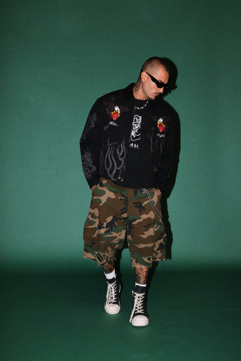 The Eagle & The Oni Earl Jacket in Black — imagem 8
