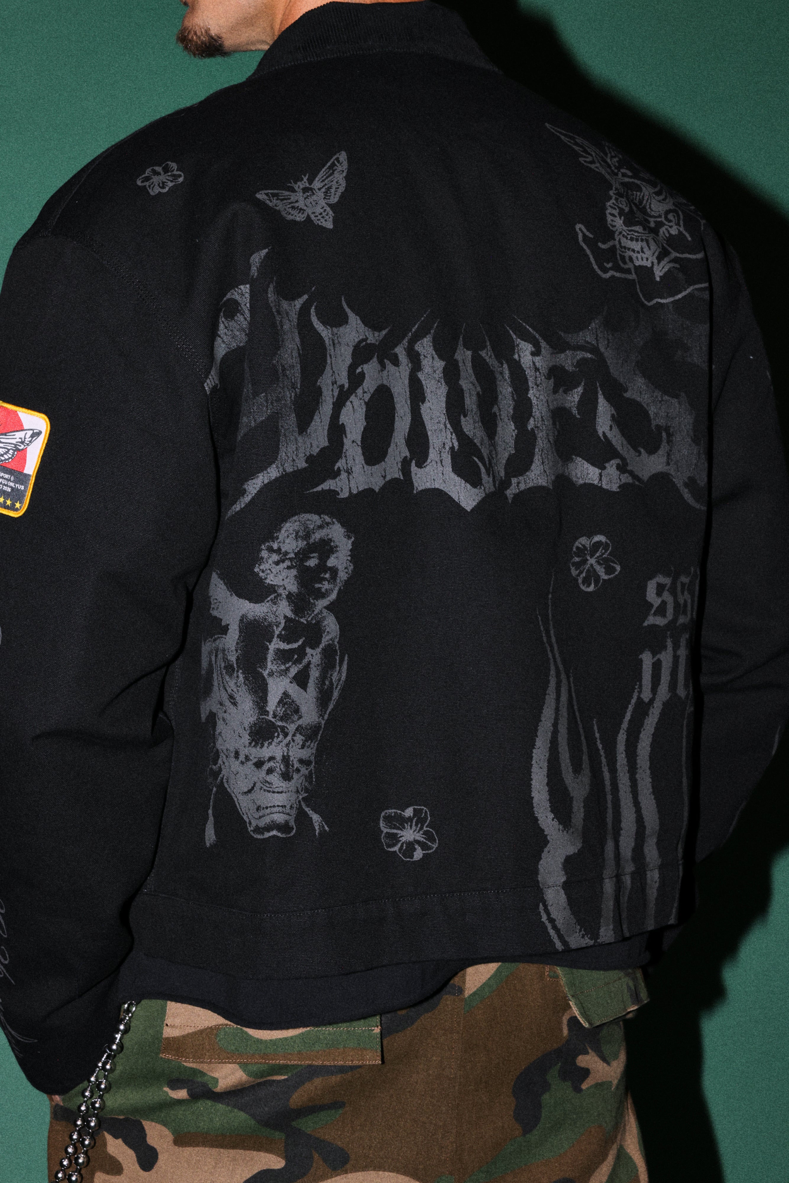 The Eagle & The Oni Earl Jacket in Black — imagem 14