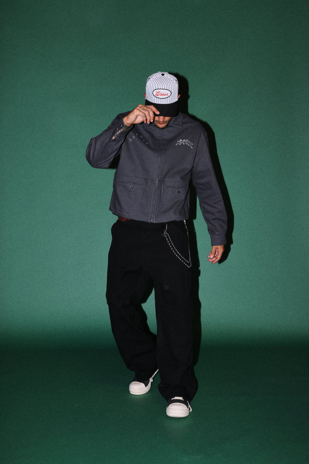 Oni-Genba Redford Shirt Jacket in Washed Navy — imagem 5
