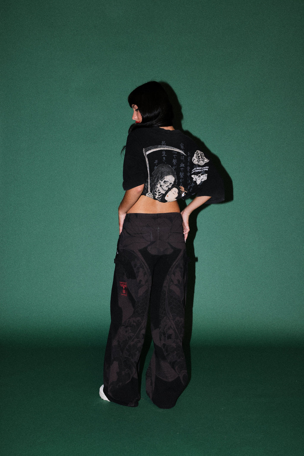 Darc Koi Wide Leg Carpenter Pant in Black — imagem 6