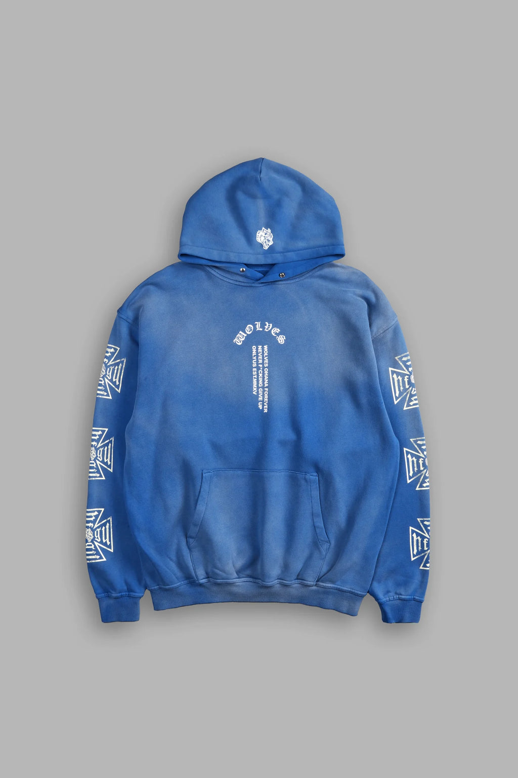 FULL SEND "PIERCE" HOODIE IN DARC COBALT DRIFT WASH