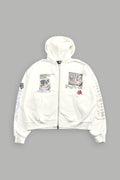 Hanma Legacy Darco Double Zip Hoodie in Cream — imagem 1