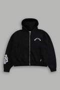 Wolf Chopper Vex Double Zip Hoodie in Black