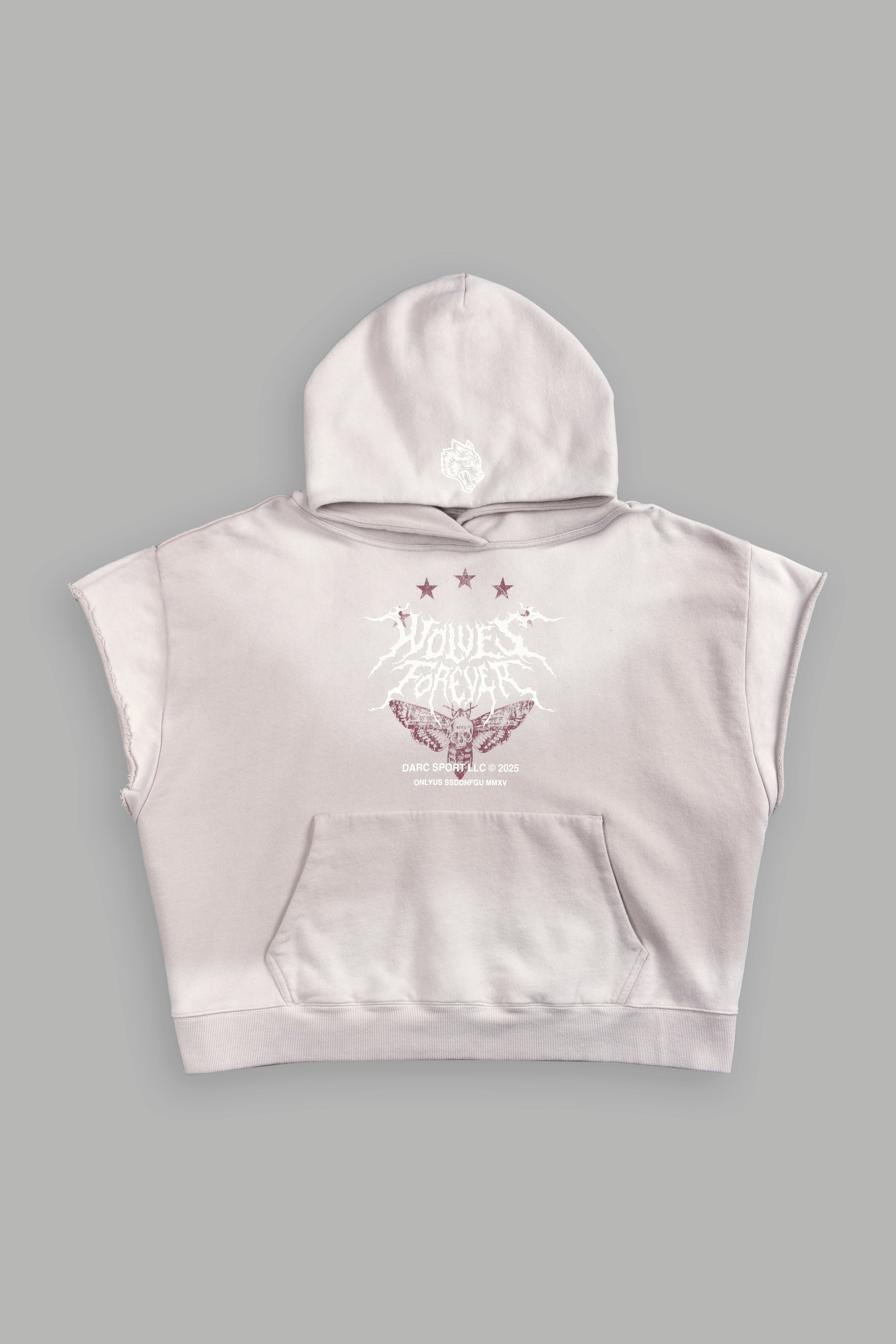Iron Pack Grunge Gage Cap Sleeve Hoodie in Clay — imagem 1