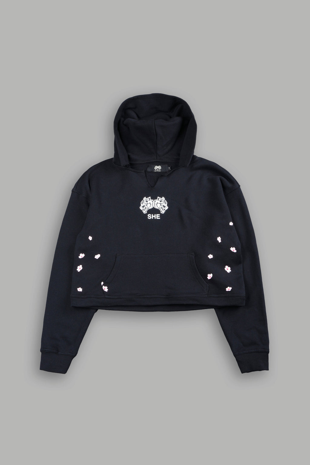 Sakura Hesh Dempsey Cropped Hoodie In Black — imagem 4