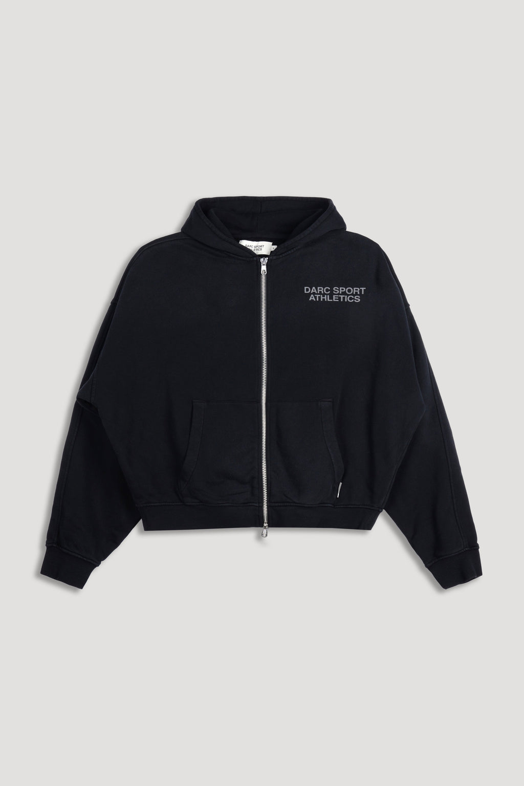 Darc Sport Athletics "Darco" Double Zip Hoodie in Black Sun Fade/Black — imagem 6