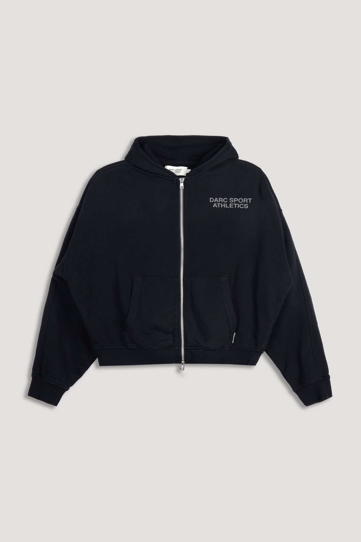 Darc Sport Athletics "Darco" Double Zip Hoodie in Black Sun Fade/Black — imagem 6