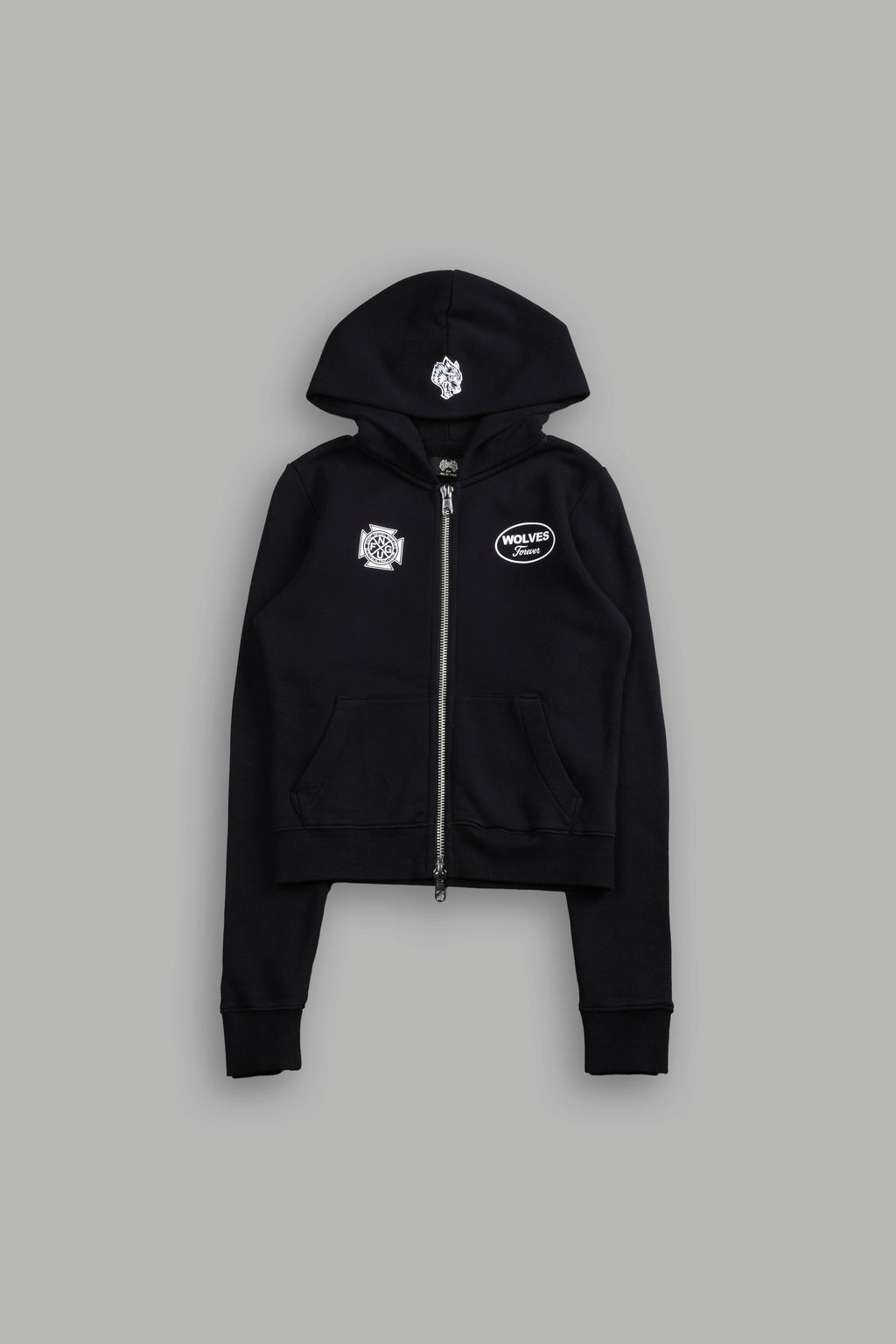 Our Time "Iris" Zip Up She Hoodie in Black — imagem 3