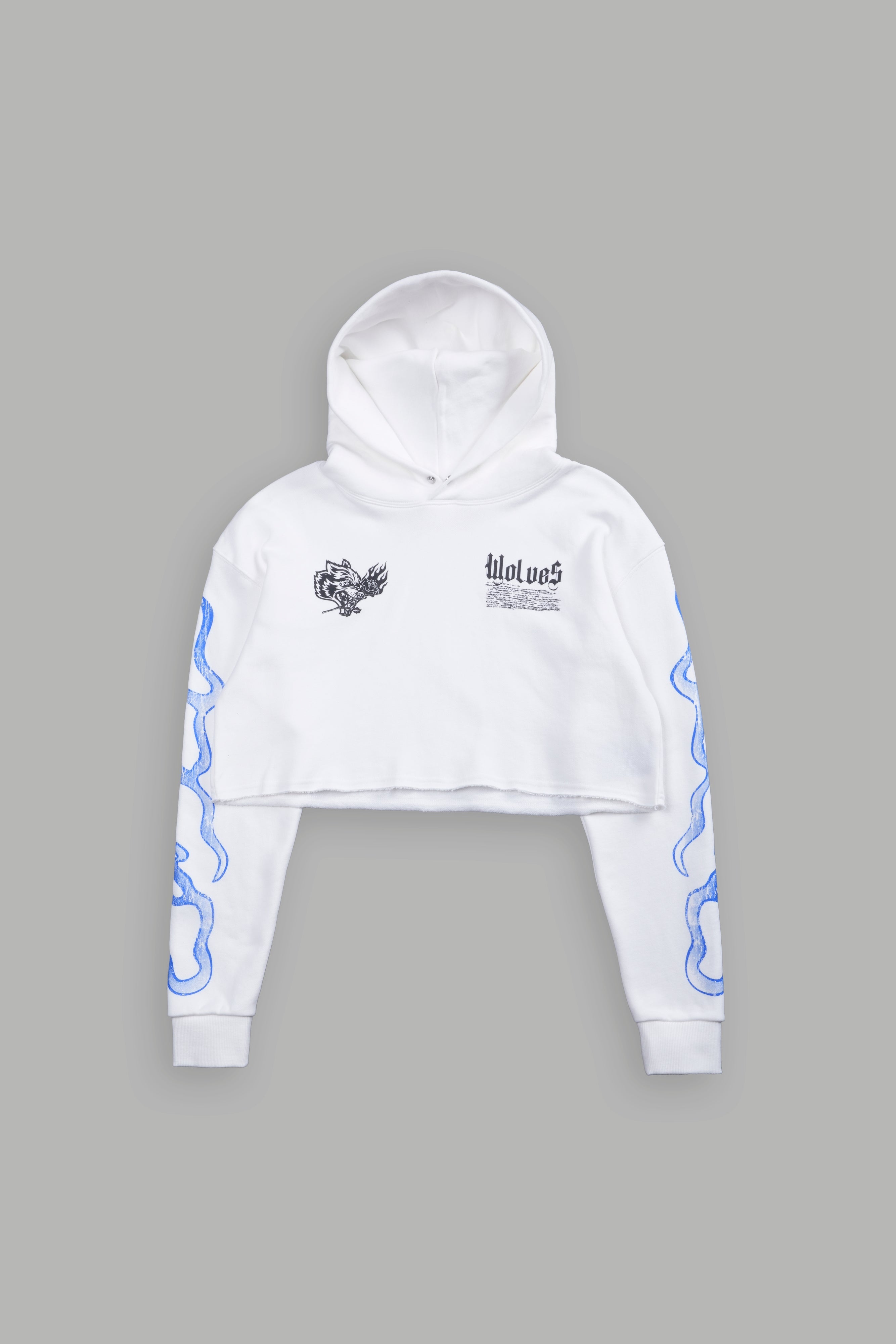 Infernal Bloom "Pierce" (Cropped) Hoodie in Cream — imagem 6