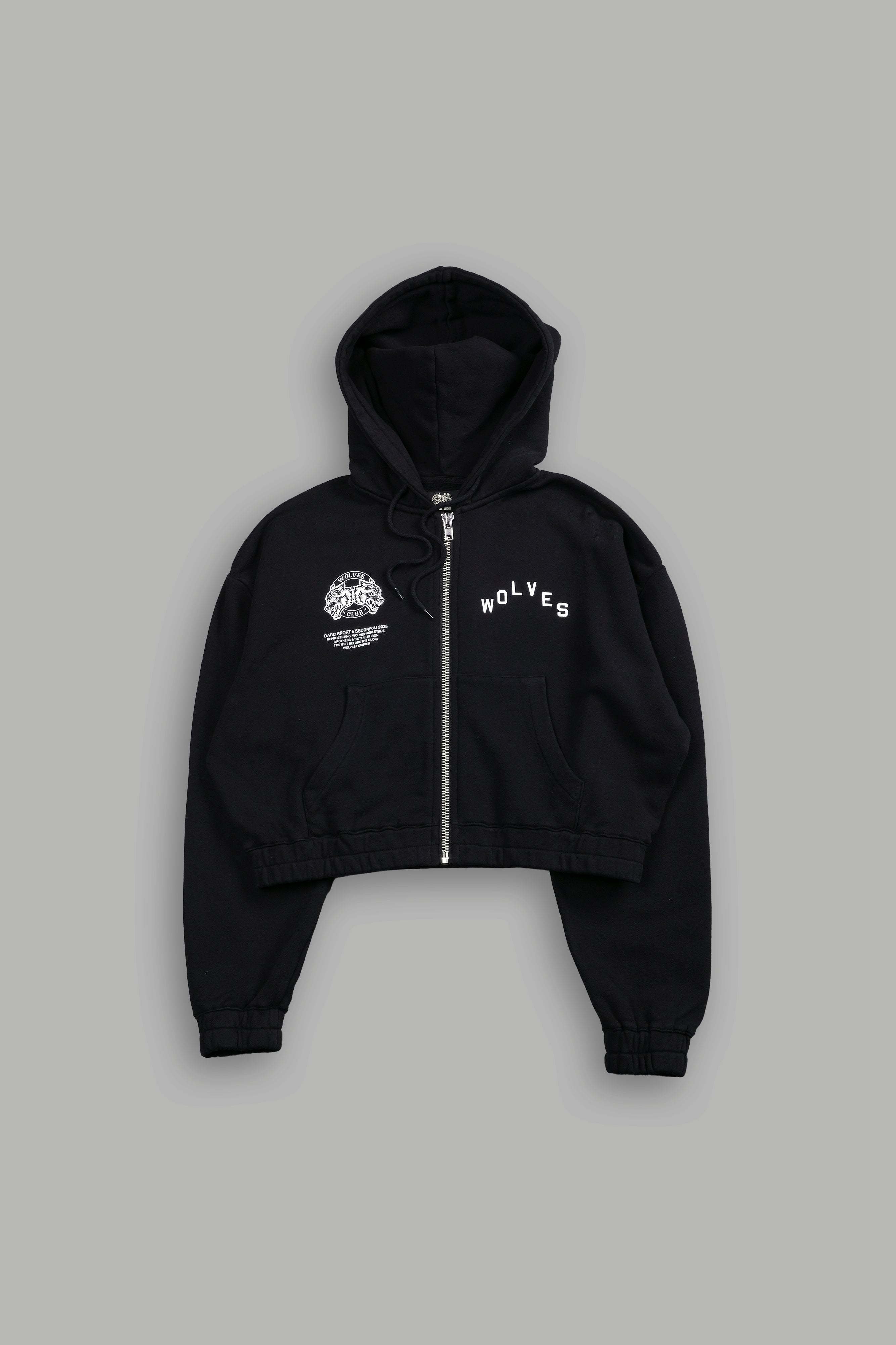 Pyramid V2 "Chambers" (Cropped) Zip Hoodie in Black — imagem 2