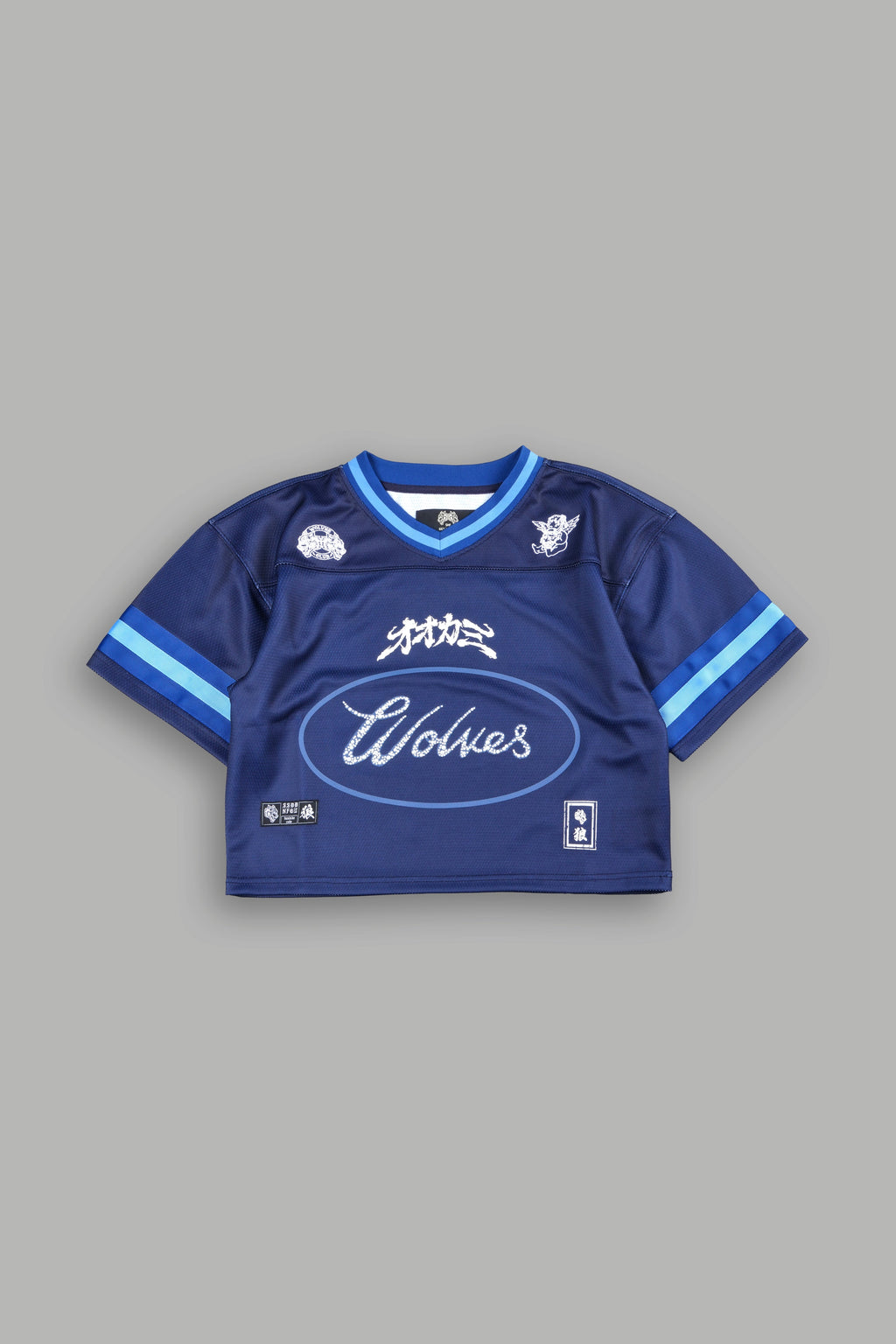 Honor She Football Crop Jersey in Royal Navy — imagem 5