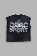 Ds Corazon Grunge Cut-Off Tee In Black Sun Fade