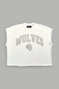 Loyalty Frvr Grunge Cut-Off Tee in Cream — imagem 1