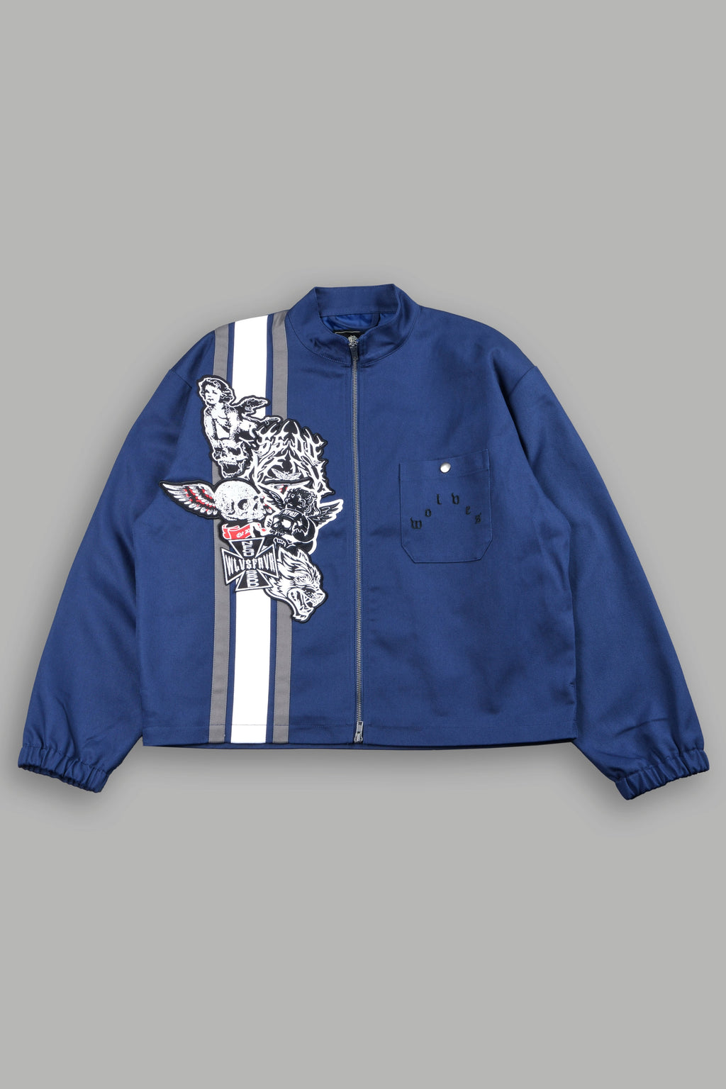 Fallen Virtues Shelby Jacket In Navy - imagem 1