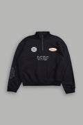 Written On Stone Duke 1/4 Zip Mock Neck in Black